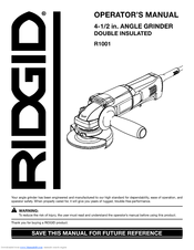 RIDGID R1001 Operator's Manual