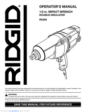 Ridgid R6300 Operator's Manual