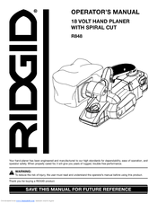 RIDGID R848 Operator's Manual