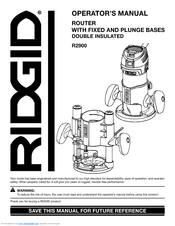 RIDGID R2900 Operator's Manual