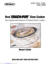 Rival Crock-Pot 3755 Owner's Manual