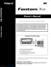Roland Fantom-Xa Owner's Manual