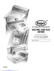 Roper ELECTRIC AND GAS DRYERS 3405639A Use And Care Manual