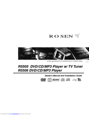 Rosen R5505 Owner's Manual And Installation Manual