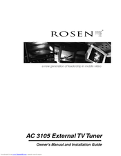 Rosen AC 3105 Owner's Manual