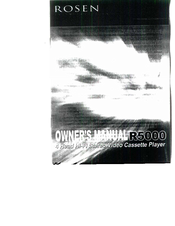 Rosen R5000 Owner's Manual