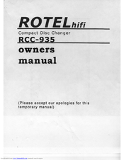 Rotel RCC-935 Owner's Manual