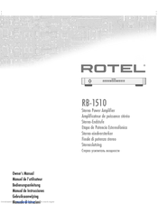 Rotel 2-Channel Power Amplifier RB-1510 Owner's Manual