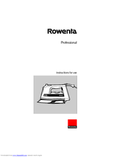 Rowenta Professional DE 873 Instructions For Use Manual