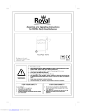 Royal ROYAL PARTY 353794 Assembly And Operating Instructions Manual