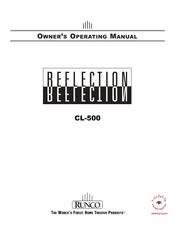 Runco Reflection CL-500 Owner's Operating Manual