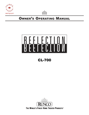 Runco Reflection CL-700 Owner's Operating Manual