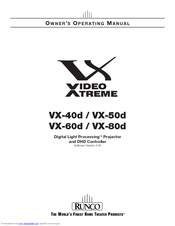Runco Video Xtreme VX-80d Owner's Operating Manual