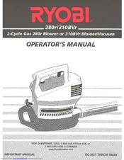 Ryobi 310BVr Operator's Manual