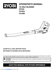 Ryobi P2100B Operator's Manual