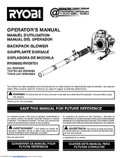 Ryobi RY09701 Operator's Manual