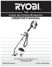 Ryobi 750r Operator's Manual