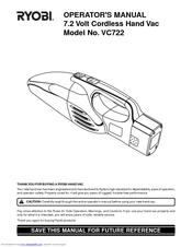 Ryobi VC722 Operator's Manual