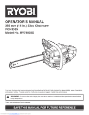Ryobi RY74003D Operator's Manual