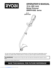 Ryobi ZRRY41002 Series Operator's Manual