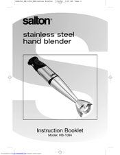 Salton HB-1094 Instruction Booklet