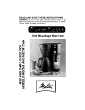 Melitta Choco Latte MECM1 Use And Care Manual
