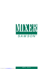 Samson MPL 1204 Owner's Manual