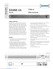 Samson S-Curve 131 Specification Sheet