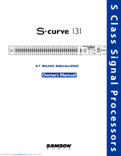 Samson S-Curve 131 Owner's Manual