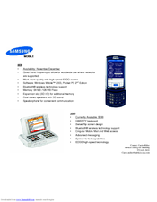 Samsung B250 Specifications
