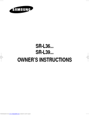 Samsung SR-39NMA Owner's Instructions Manual