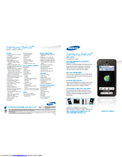 Samsung Behold SGH t919 Information Manual