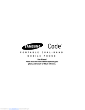Samsung Code SCH-i220 User Manual