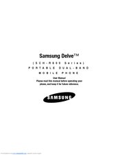 Samsung Delve SCH-R800 Series User Manual