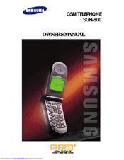 Samsung SGH-800 Owner's Manual