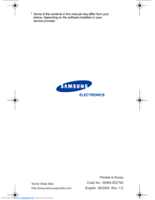 Samsung 08/2004 User Manual
