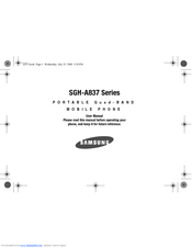 Samsung SGH-A837 Series User Manual