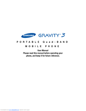 Samsung Gravity 3 SGH-t479 User Manual