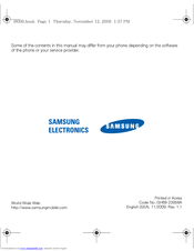 Samsung GT-I8000 (Extended Usage Guide) User Manual