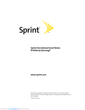 Samsung ip 830w - SPRINT - CELL PHONE Owner's Manual