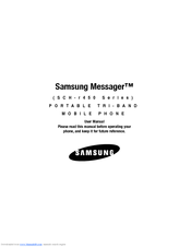 Samsung Messager SCH-r450 Series User Manual