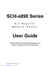 Samsung SCH-a890 Series User Manual