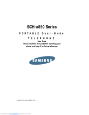 Samsung A850 - SCH Cell Phone User Manual