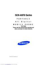 Samsung A970 - SCH Cell Phone User Manual