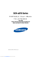 Samsung SCH-a870 Series User Manual
