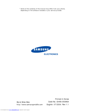 Samsung SGH-E310C User Manual