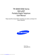 Samsung SGH-p207 Series User Manual
