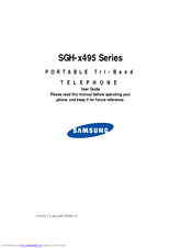 Samsung SGH x495 - Cell Phone - T-Mobile User Manual