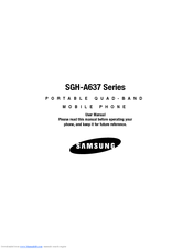 Samsung SGHA637 User Manual