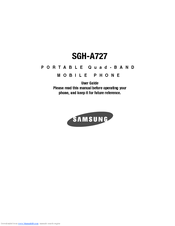 Samsung A727 - SGH Cell Phone 28 MB User Manual